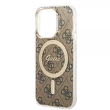 Guess iPhone 15 Pro Skal 4G Pattern MagSafe Brun