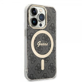 Guess iPhone 15 Pro Skal 4G Pattern MagSafe Svart