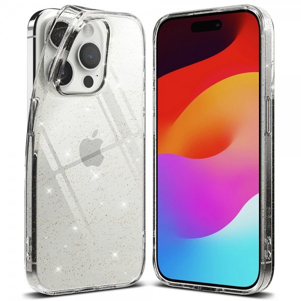 Ringke iPhone 15 Pro Skal Air Glitter Clear