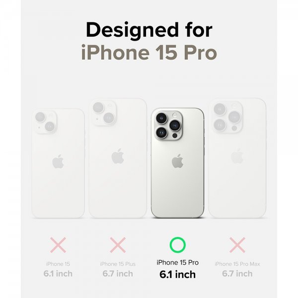 Ringke iPhone 15 Pro Skal Air Glitter Clear