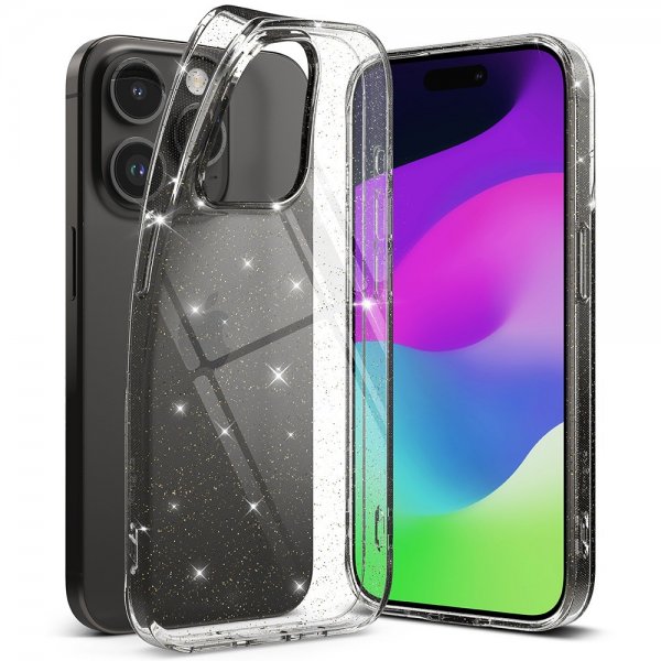 Ringke iPhone 15 Pro Skal Air Glitter Clear