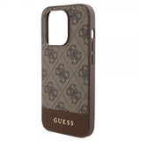 Guess iPhone 15 Pro Skal Bottom Stripe MagSafe Brun