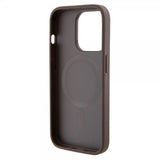 Guess iPhone 15 Pro Skal Bottom Stripe MagSafe Brun