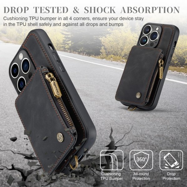 CaseMe iPhone 15 Pro Skal C20 Series Svart