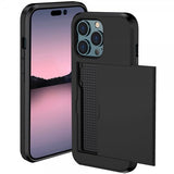 iPhone 15 Pro Skal Card Slide Svart