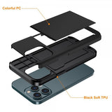 iPhone 15 Pro Skal Card Slide Svart