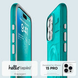 Spigen iPhone 15 Pro Skal Classic C1 MagFit Bondi Blue