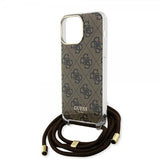 Guess iPhone 15 Pro Skal Crossbody Cord Brun