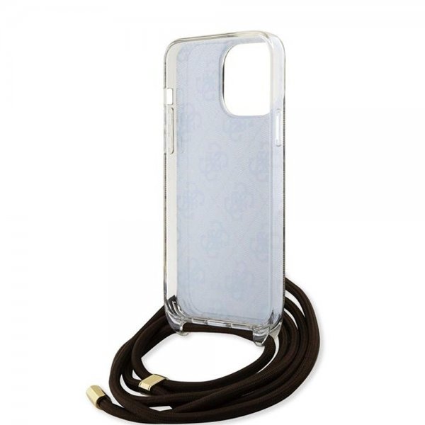 Guess iPhone 15 Pro Skal Crossbody Cord Brun