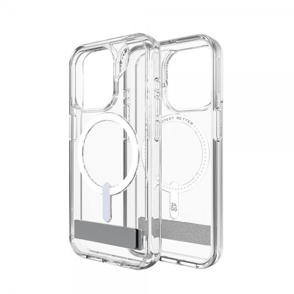 ZAGG iPhone 15 Pro Skal Crystal Palace Snap Kickstand Transparent