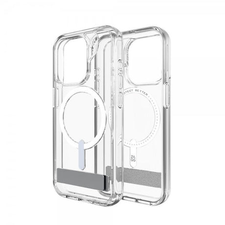 ZAGG iPhone 15 Pro Skal Crystal Palace Snap Kickstand Transparent