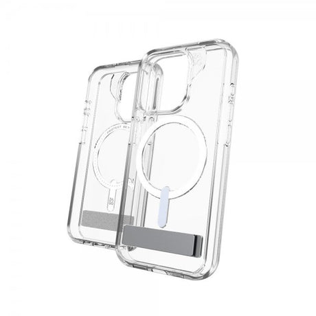 ZAGG iPhone 15 Pro Skal Crystal Palace Snap Kickstand Transparent