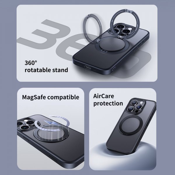 Baseus iPhone 15 Pro Skal CyberLoop MagSafe Svart