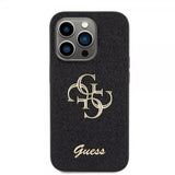 Guess iPhone 15 Pro Skal Fixed Glitter Svart