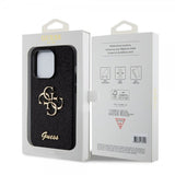 Guess iPhone 15 Pro Skal Fixed Glitter Svart