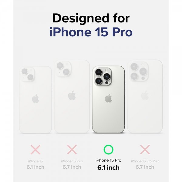 Ringke iPhone 15 Pro Skal Fusion Matte Clear