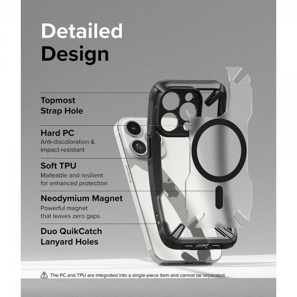 Ringke iPhone 15 Pro Skal Fusion X Magnetic Matte Black