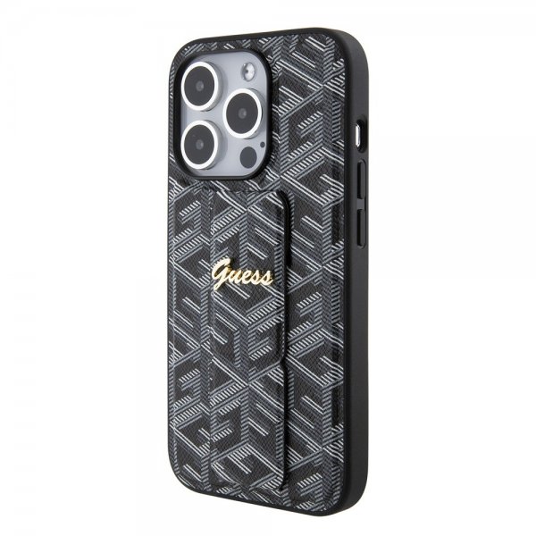Guess iPhone 15 Pro Skal G Cube Grip Stand Svart