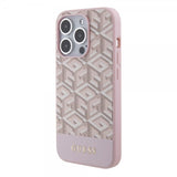 Guess iPhone 15 Pro Skal G Cube MagSafe Rosa
