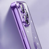 X-Level iPhone 15 Pro Skal Glitter Transparent Svart