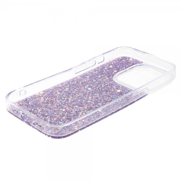 iPhone 15 Pro Skal Glitterpaljetter Lila