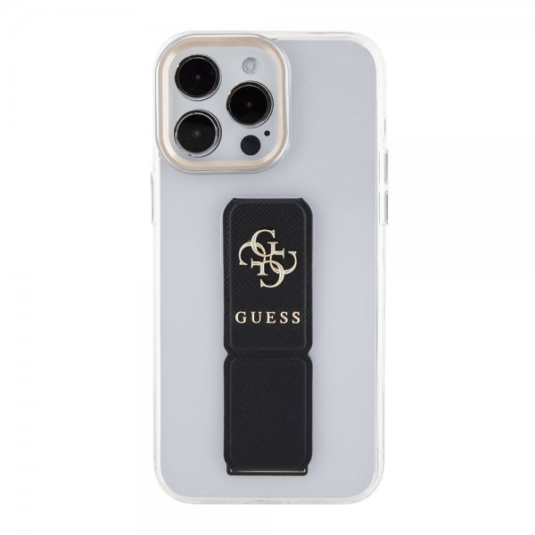Guess iPhone 15 Pro Skal Grip Stand Clear Transparent
