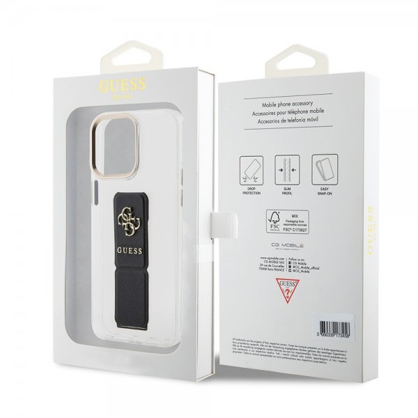 Guess iPhone 15 Pro Skal Grip Stand Clear Transparent