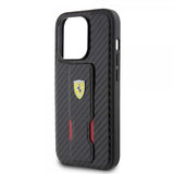 Ferrari iPhone 15 Pro Skal Grip Stand Function Svart