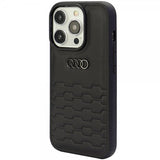 Audi iPhone 15 Pro Skal GT Synthetic Leather Svart