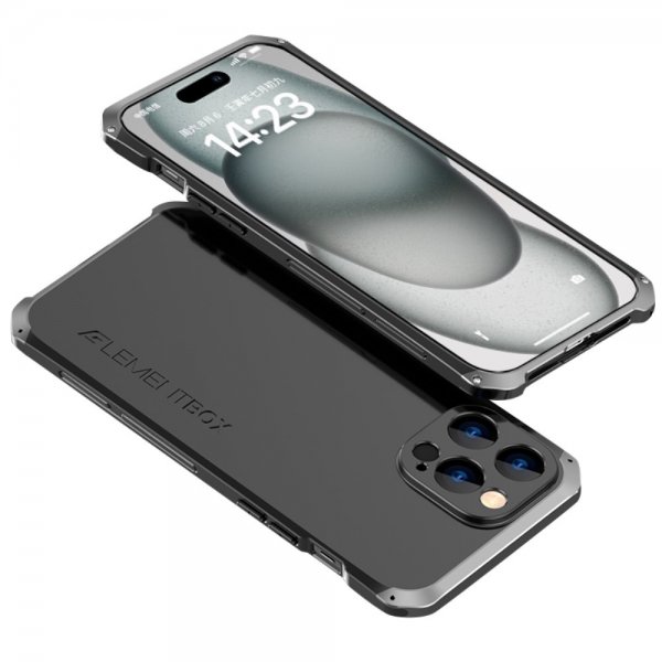 iPhone 15 Pro Skal i Metall Svart