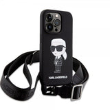 Karl Lagerfeld iPhone 15 Pro Skal Ikonik Crossbody Svart