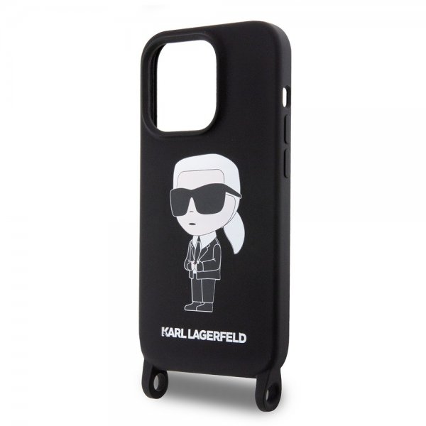Karl Lagerfeld iPhone 15 Pro Skal Ikonik Crossbody Svart