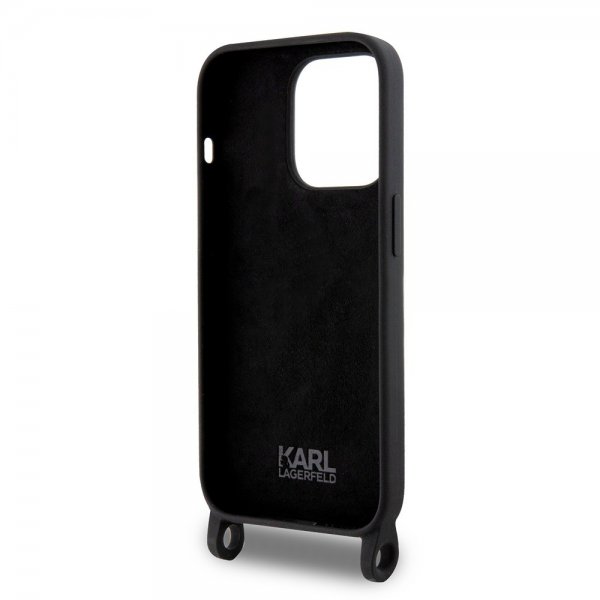 Karl Lagerfeld iPhone 15 Pro Skal Ikonik Crossbody Svart
