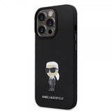 Karl Lagerfeld iPhone 15 Pro Skal Ikonik Metal Pin Svart