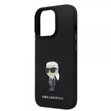 Karl Lagerfeld iPhone 15 Pro Skal Ikonik Metal Pin Svart