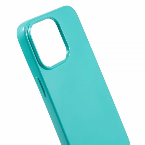 Mercury iPhone 15 Pro Skal Jelly Glitter Cyan