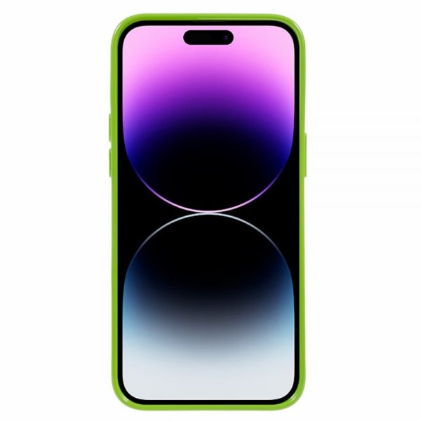 Mercury iPhone 15 Pro Skal Jelly Glitter Grön
