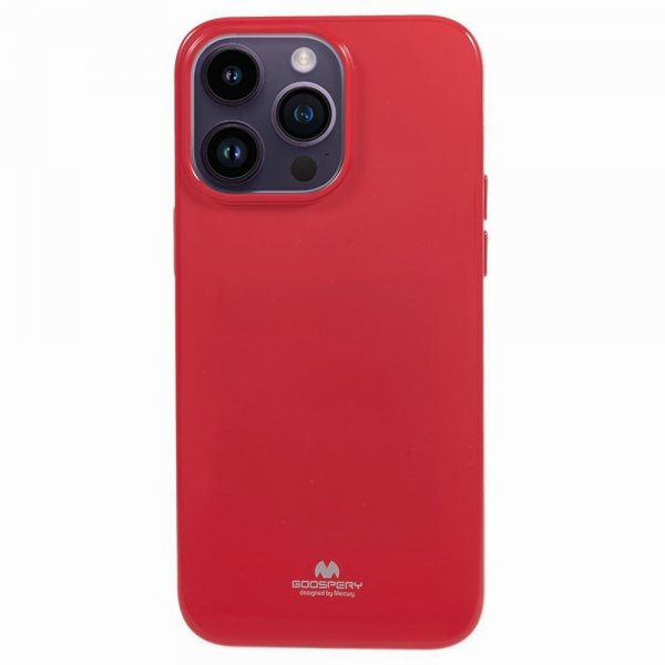 Mercury iPhone 15 Pro Skal Jelly Glitter Magenta
