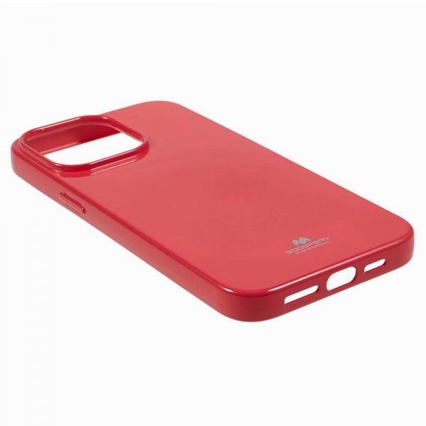 Mercury iPhone 15 Pro Skal Jelly Glitter Magenta
