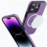 X-Level iPhone 15 Pro Skal Konstläder MagSafe Lila