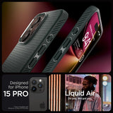 Spigen iPhone 15 Pro Skal Liquid Air Abyss Green