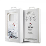 Hello Kitty iPhone 15 Pro Skal Liquid Glitter Translucent