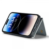 Dg.Ming iPhone 15 Pro Skal M3 Series Löstagbar Korthållare Glitter Silver