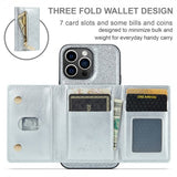 Dg.Ming iPhone 15 Pro Skal M3 Series Löstagbar Korthållare Glitter Silver