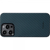 Pitaka iPhone 15 Pro Skal MagEZ Case 4 Black/Blue Twill