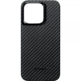 Pitaka iPhone 15 Pro Skal MagEZ Case 4 Black/Grey Twill
