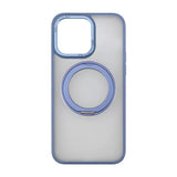 Rvelon iPhone 15 Pro Skal Roterbart MagSafe Stativ Blå