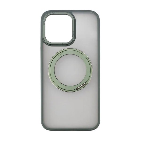Rvelon iPhone 15 Pro Skal Roterbart MagSafe Stativ Grön