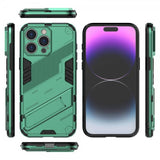 iPhone 15 Pro Skal med Stativ Grön