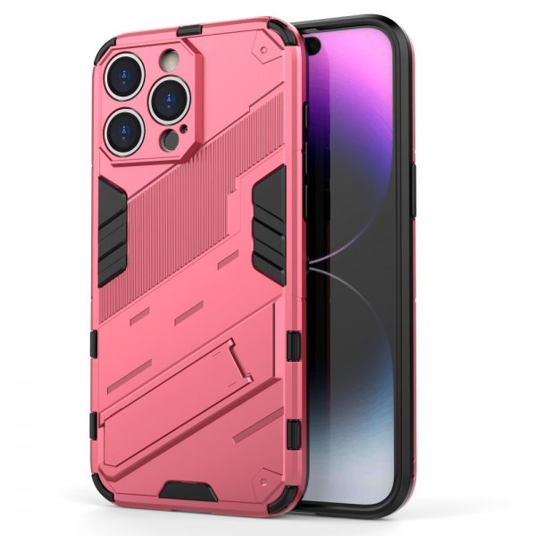 iPhone 15 Pro Skal med Stativ Magenta